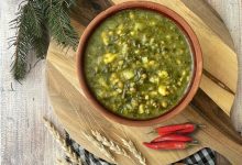 طرز تهیه آش اوماج تبریزی لذیذ، ساده و مقوی با بلغور و عدس